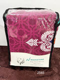 King size fitted sheet with 2 pillow cases 100% cotton. Made in Pakistan. $23.00 plus tax = $26