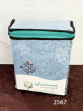 King size fitted sheet with 2 pillow cases 100% cotton. Made in Pakistan. $23.00 plus tax = $26
