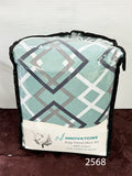 King size fitted sheet with 2 pillow cases 100% cotton. Made in Pakistan. $23.00 plus tax = $26