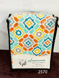 King size fitted sheet with 2 pillow cases 100% cotton. Made in Pakistan. $23.00 plus tax = $26