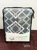 King size fitted sheet with 2 pillow cases 100% cotton. Made in Pakistan. $23.00 plus tax = $26