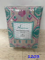 Double/full size fitted sheet + 2 pillow cases 100% cotton. Made in Pakistan $20 tax included.