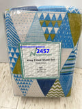 King size fitted sheet with 2 pillow cases 100% cotton. Made in Pakistan. $23.00 plus tax = $26