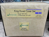 King size duvet cover plus pillow cases 100% cotton. Made in Pakistan $35 tax included.
