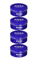 NIVEA All Purpose Original Moisturizing Crème, 400mL classic tin (pack of 4 tins) Made in Germany